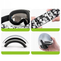 Qunature Panda Ski Goggles for Kids - Black/White