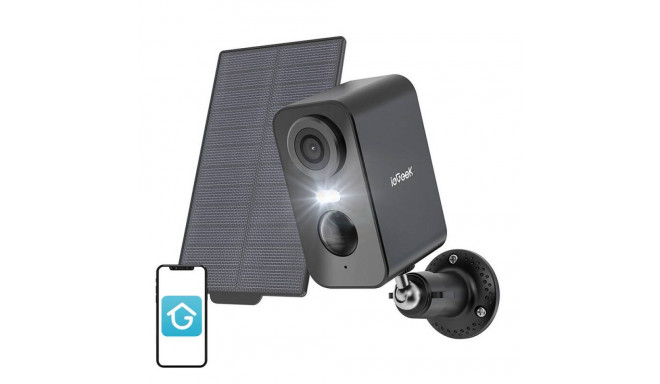 Wireless 3MP WiFi outdoor camera ieGeek ZS-GX3S black with solar panel
