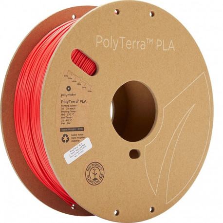 PLA filament 3D-printerile Polymaker PolyTerra, Lava Red - punane, 1,75mm, 1kg