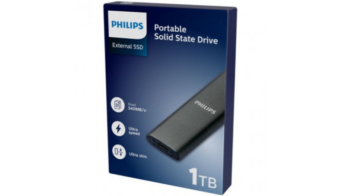 Philips väline SSD 1TB Ultra Speed, space grey