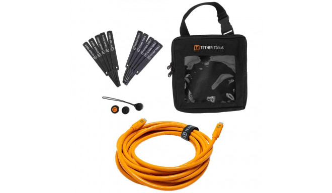 Tether Tools Starter tethering-alustuskomplekt USB-C to USB-C 4.6m oranž