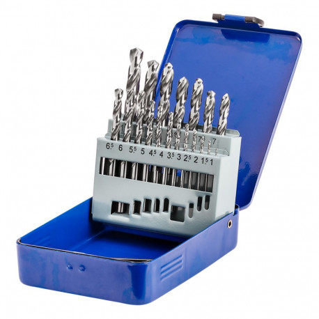 NWKa M-19 terase ja malmi jaoks lihvitud HSS puurid 1,0-10,0 mm (19 tk)