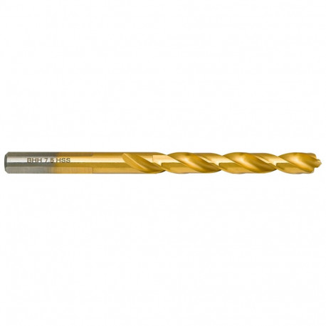 Wiertło do metalu Baildon DIN 338 RN 7,5 mm, HSS TiN (S), 109-69 mm (chwyt 3-płaszczyznowy)