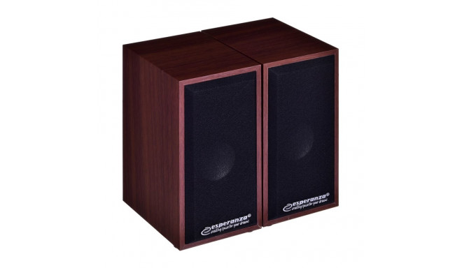 Stereo Speakers - Esperanza 2.0 Channel 6w Wood Speaker Set