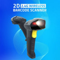 Wireless Barcode Scanner - Qoltec 50856 1D 2D 2.4GHz Black