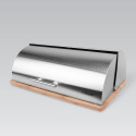 Bread Box - Maestro MR-1672S Stainless Steel Wood Silver