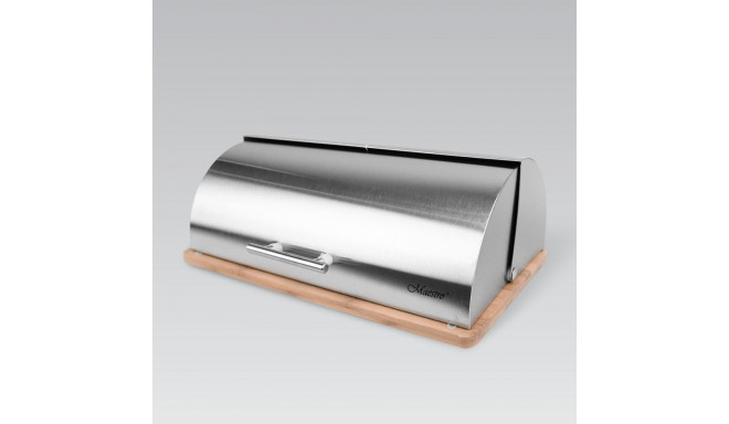 Bread Box - Maestro MR-1672S Stainless Steel Wood Silver