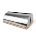 Bread Box - Maestro MR-1672S Stainless Steel Wood Silver