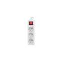 Extension cord - Lanberg 3M 3 AC Outlets With Switch White