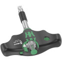 Wera 411 A RA T-handle adapter screwdriver with ratchet function (black/green, 1/4" with ball lock)