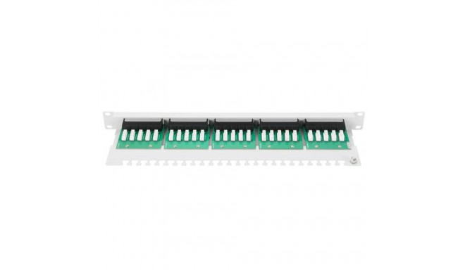 Digitus CAT 3 ISDN Patch Panel, unshielded, grey