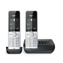 Gigaset COMFORT 500A duo Analog/DECT telephone Caller ID Black, Silver