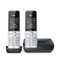 Gigaset COMFORT 500A duo Analog/DECT telephone Caller ID Black, Silver