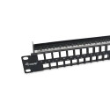 Equip 48-Port Keystone Cat.6 Unshielded Patch Panel, Black