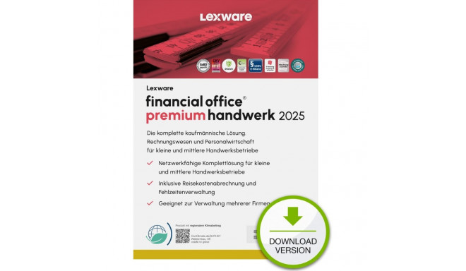 "Lexware Financial Office Premium handwerk 2025 - 1 Device, ABO - ESD -DownloadESD"