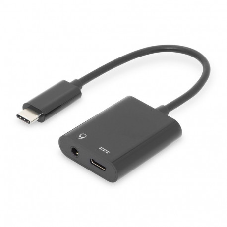 Digitus | USB Type-C adapter/Converter, Type-C to USB Type-C with 3.5mm stereo | AK-300400-002-S
