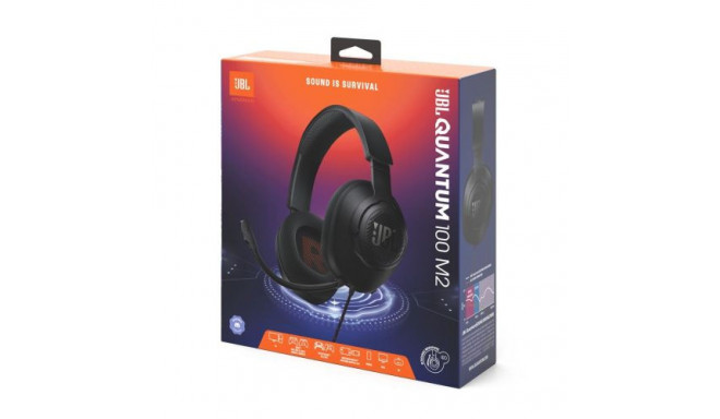 JBL Quantum 100M2 Headphone Wired Gaming Headset with Microphone, Black EU