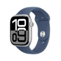 Apple Watch Series 10 GPS 42mm Silver Alu Case, Denim Sport Band S/M EU MWWA3