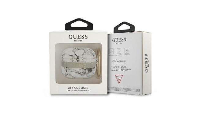 GUESS case for APPLE AirPods 3 GUA3HCHMAG (Marble Strap Collection) gray
