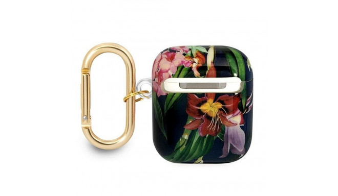GUESS case for APPLE AirPods 1/2 GUA2HHFLB (Flower Strap Collection) blue