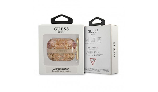 GUESS case for APPLE AirPods Pro GUAPHHFLD (Paisley Strap Collection) gold