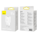 BASEUS wall charger 2 x USB A 2,1A 10,5W CCXJ010202 white