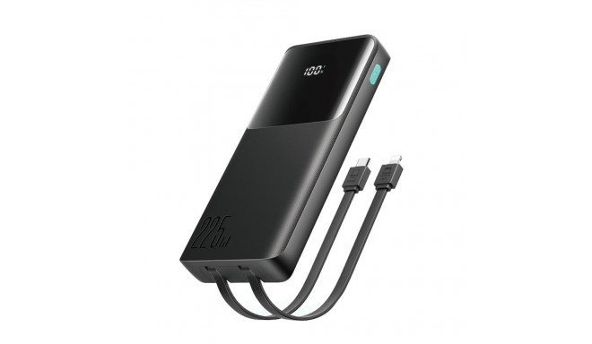 Joyroom JR-PBF19 22.5W 10000mAh Powerbank with Two Built-in Cables - Black