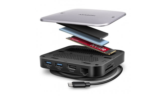 HMC-UFO USB hub 9in1 10Gbps HDMI M.2 NVMe LA
