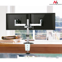 Dual Monitor Stand - Maclean MC-714 13-27" Aluminum Black