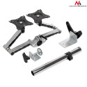 Dual Monitor Stand - Maclean MC-714 13-27" Aluminum Black