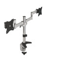 Dual Monitor Stand - Maclean MC-714 13-27" Aluminum Black