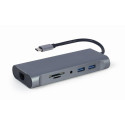 Notebook Dock - Gembird A-cm-combo7-01 USB 3.2 Gen 1 Type-a Gray