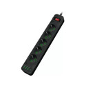 Riff F25U 2m pagarinātājs ar 3 Ligzdām + 3 USB + 1 USB-C
