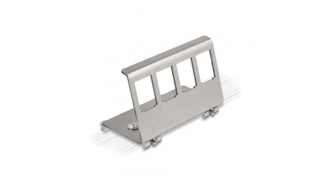 DeLOCK Keystone Metal Mounting 4 Port for DIN rail