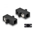 DeLOCK Optical Fiber Coupler MTRJ female to MTRJ female black