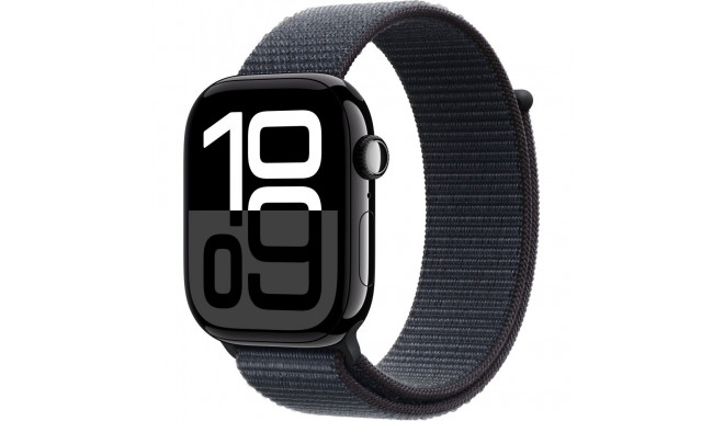 "APPLE Watch Series 10 GPS 46mm Jet Black Aluminium Case with Ink Sport Loop"