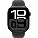 "Apple Watch Series 10 GPS 46mm Jet Black Aluminium Case with Black Sport Band - S/M"