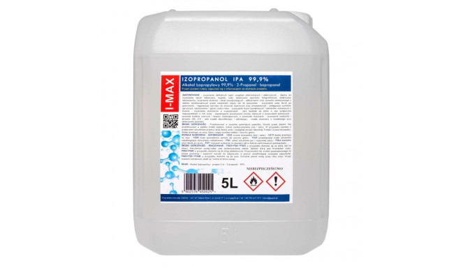 Isopropyl alcohol Isopropanol IPA I-MAX 99.9% 5L