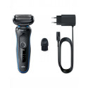 Braun Shaver 51-B1000s Operating time (max) 50 min, Wet&Dry, Black/Blue