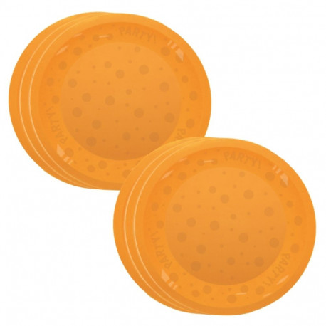 Procos korduvkasutatav peotaldrik, 21cm, 6 tk, oranž pastel