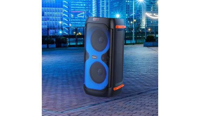 HOCO bluetooth / wireless speaker LED Outdoor Manhattan + dual wireless microphone BS53