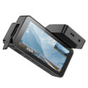 HOCO car camera with display 3,69" + rear camera 2K GPS DV12 silvery gray