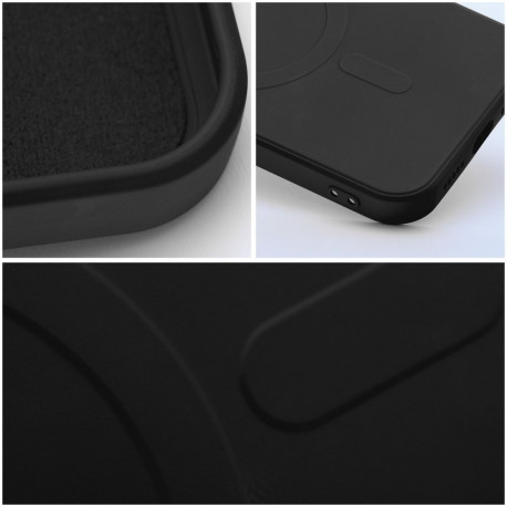 Case for Samsung S25 Silicone Mag Cover compatible with MagSafe (camera protection) black