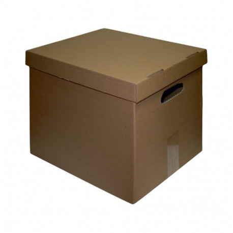 Arhiivikast kaanega 360x290x350mm pruun SMLT