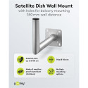 Goobay Aluminium Satellite Dish Wall Mount, 350 mm Wall Distance