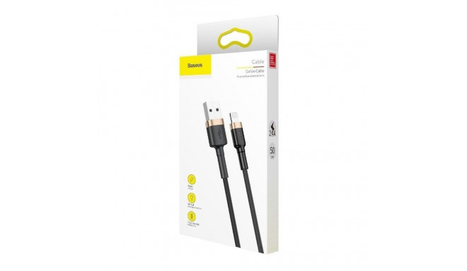 BASEUS cable USB A to Lightning 2,4A Cafule CALKLF-BV1 1 m black gold