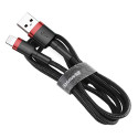 BASEUS cable USB A to Lightning 2,4A Cafule CALKLF-B19 1 m black red