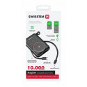 Swissten Power Bank 10000 mAh 20W with Built-In Cables USB-C And Lightning (MagSafe compatible)