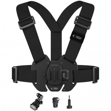 TECH-PROTECT GA100 CHEST MOUNT GOPRO / DJI / INTA360 BLACK