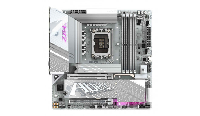 GIGABYTE Z890M AORUS ELITE WIFI7 ICE Motherboard - Supports Intel Core Ultra (Series 2) CPUs, 12+1+2